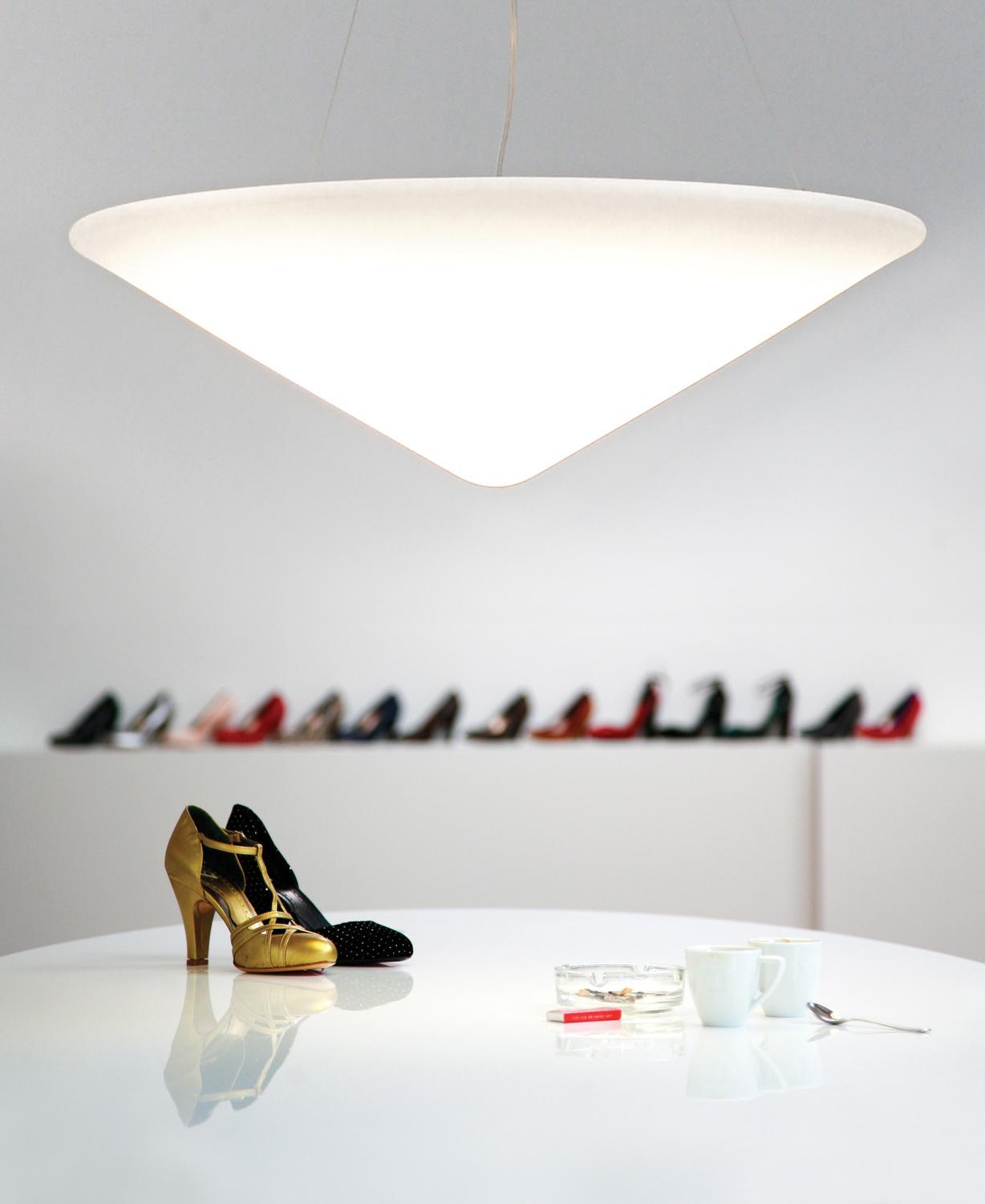 Othian Pendant Lamp Polyethylene Tilted Hat Minimalist-Neutral Decor