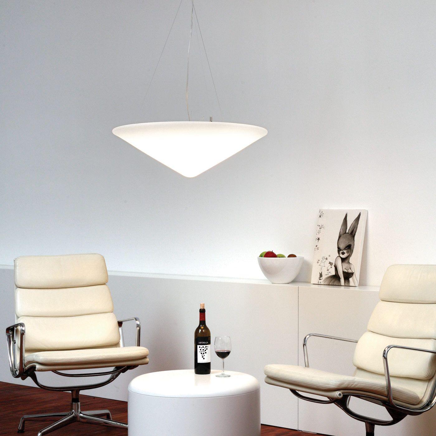 Othian Pendant Lamp Polyethylene Tilted Hat Minimalist-Neutral Decor