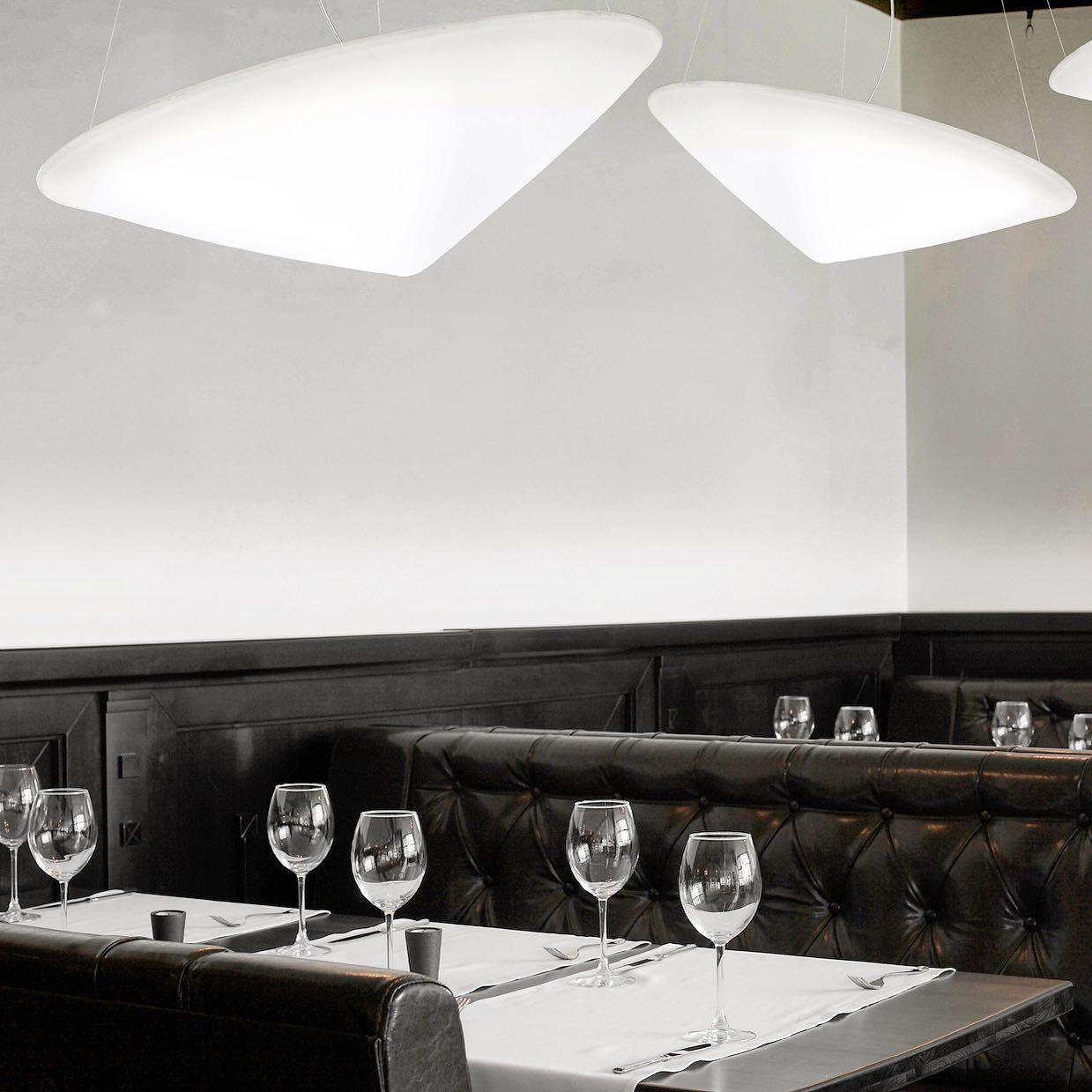 Othian Pendant Lamp Polyethylene Tilted Hat Minimalist-Neutral Decor