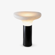 Cap Alabaster Table Lamp-Neutral Decor