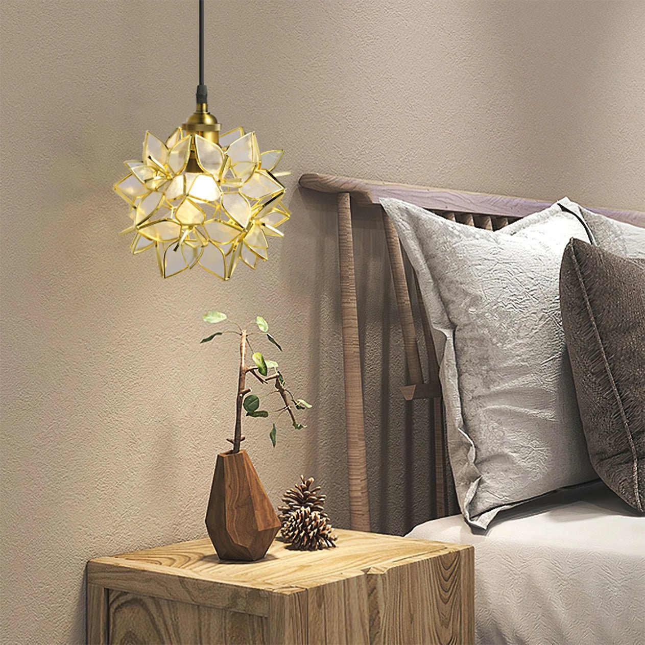 Amara Luxury Glass Pendant Light-Neutral Decor