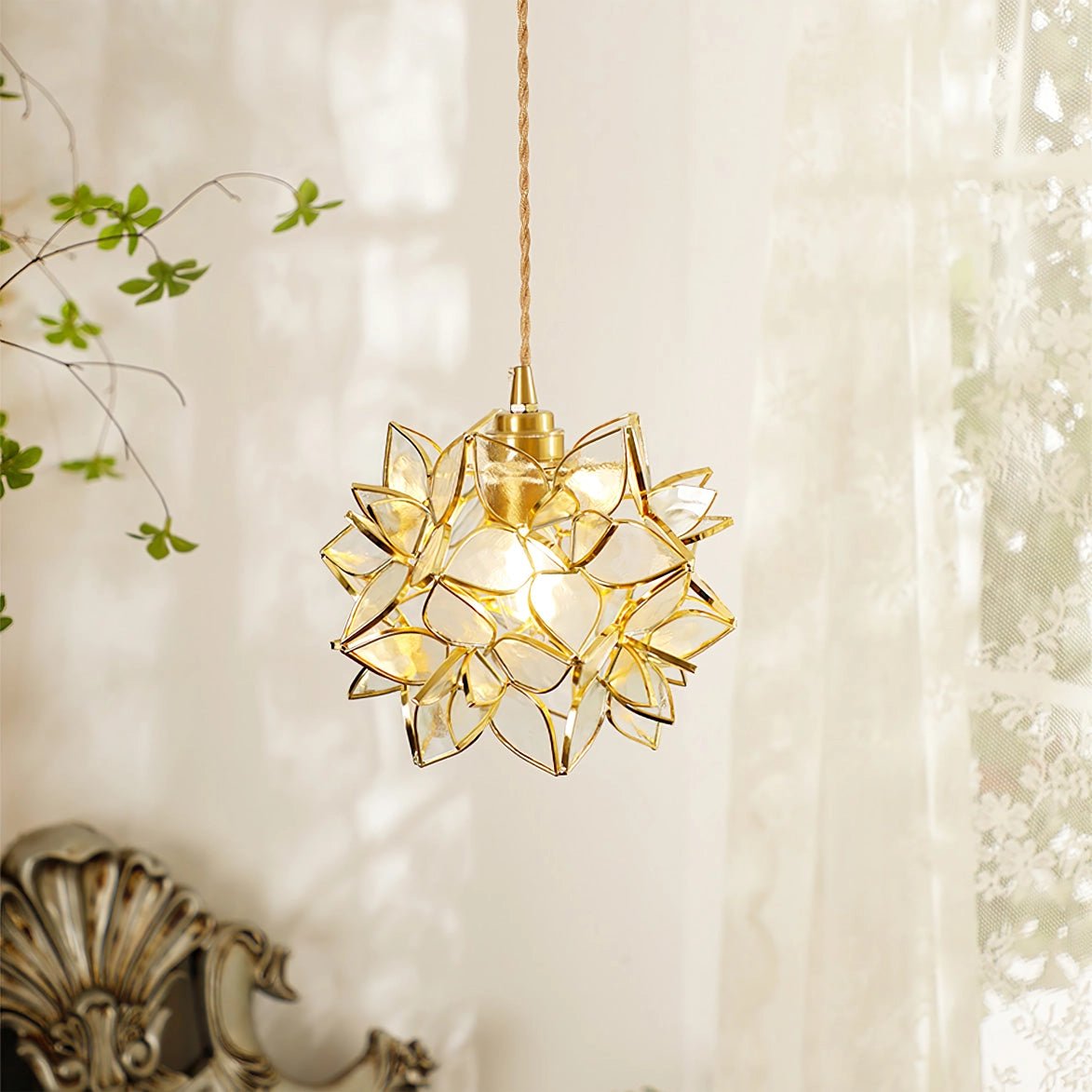 Amara Luxury Glass Pendant Light-Neutral Decor