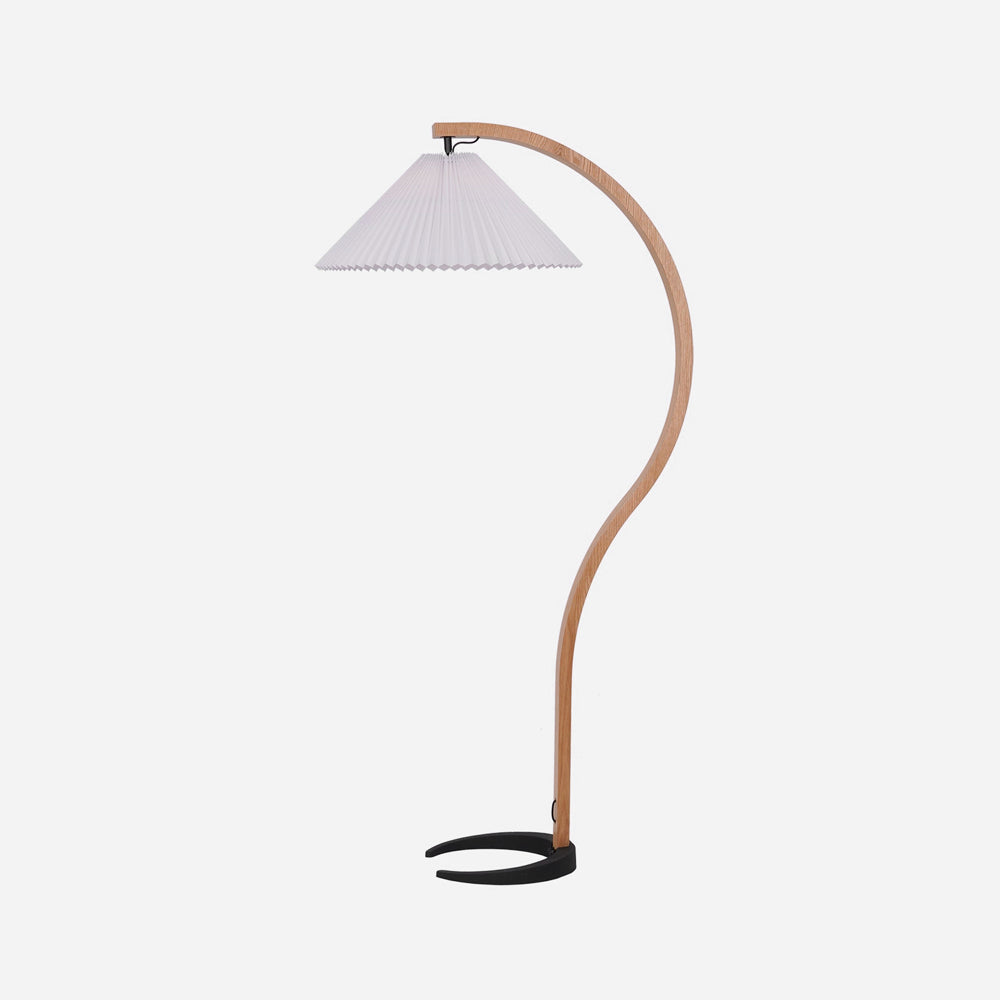Viaro Wood Floor Lamp-Neutral Decor
