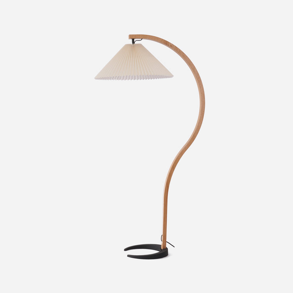 Viaro Wood Floor Lamp-Neutral Decor
