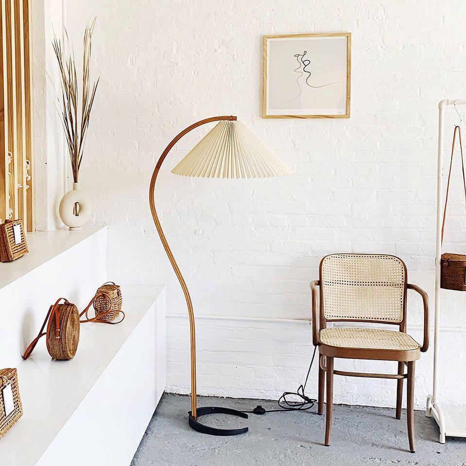 Viaro Wood Floor Lamp-Neutral Decor