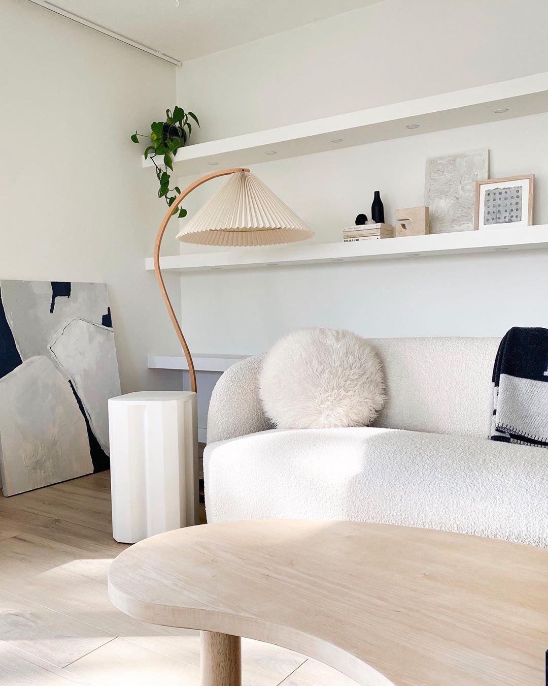 Viaro Wood Floor Lamp-Neutral Decor