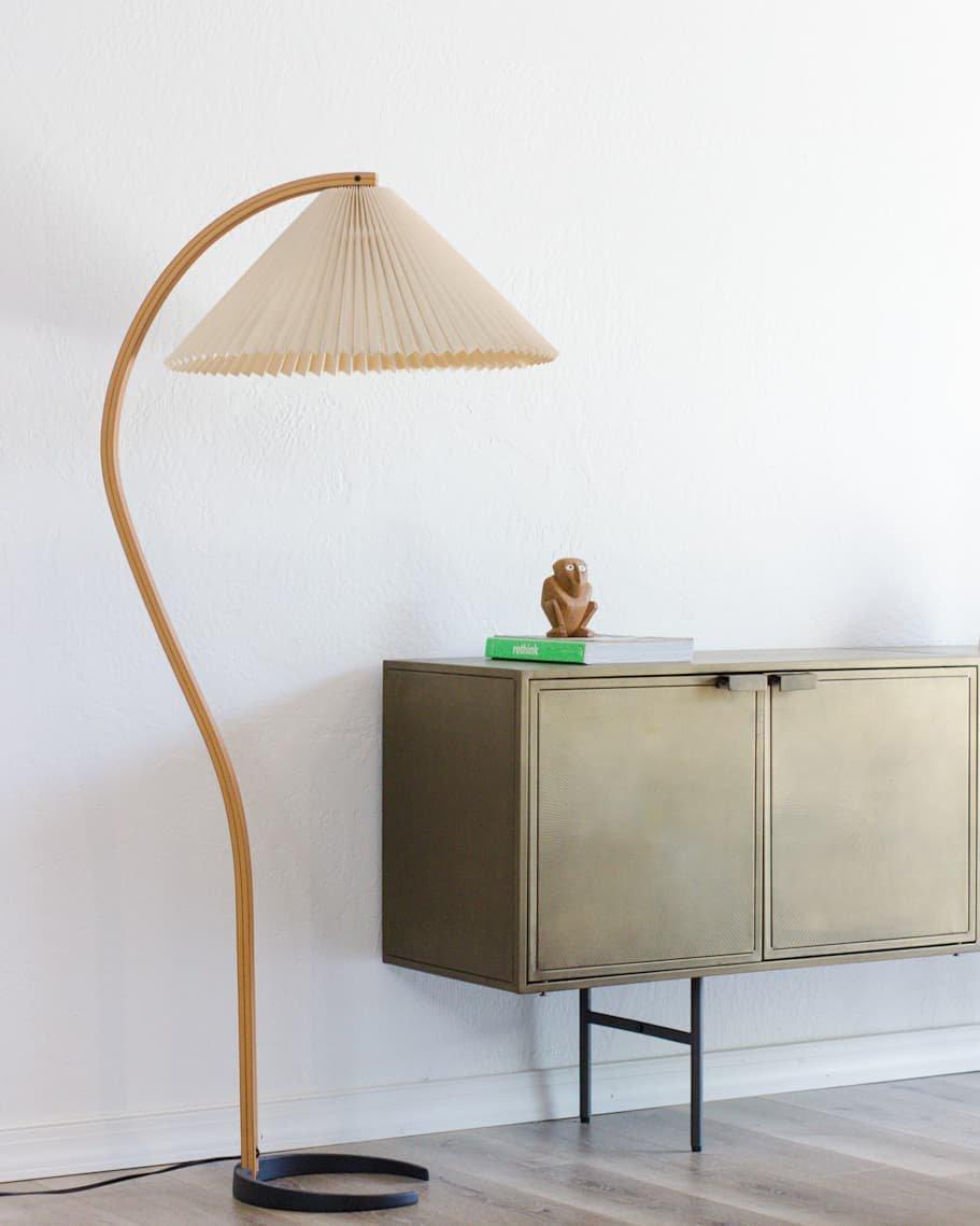 Viaro Wood Floor Lamp-Neutral Decor
