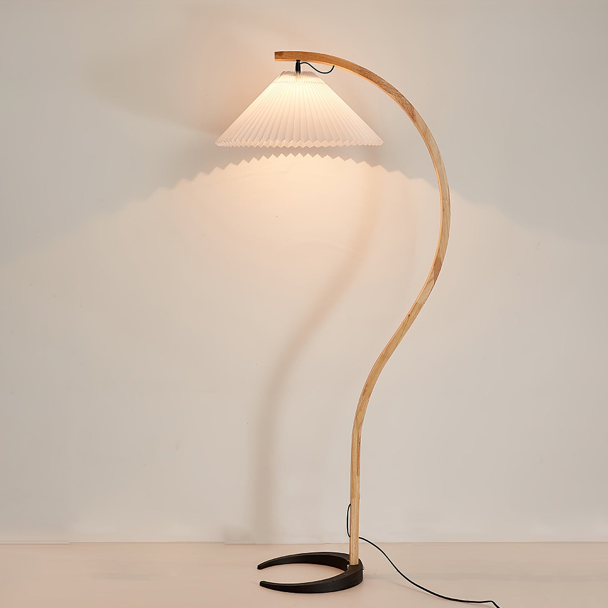 Viaro Wood Floor Lamp-Neutral Decor