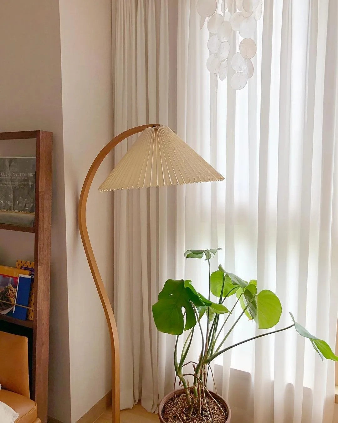 Viaro Wood Floor Lamp-Neutral Decor