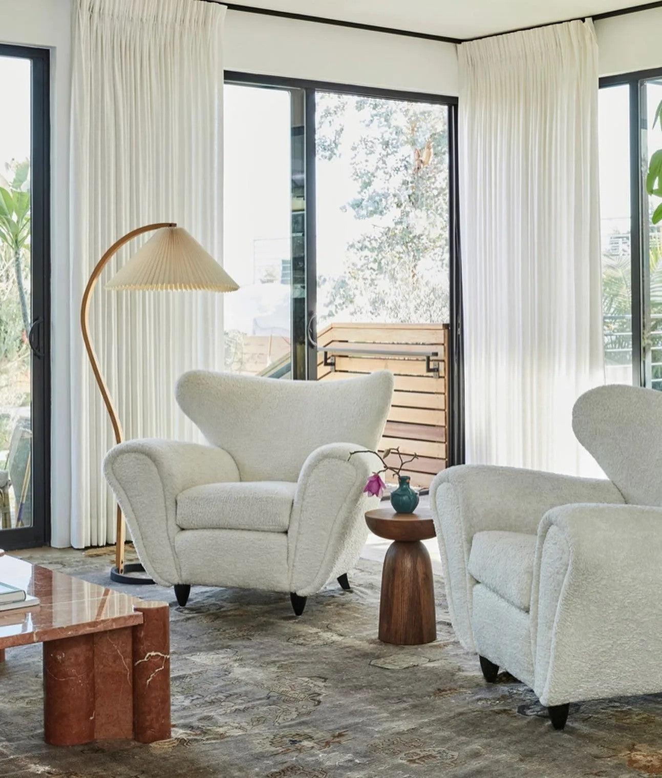 Viaro Wood Floor Lamp-Neutral Decor