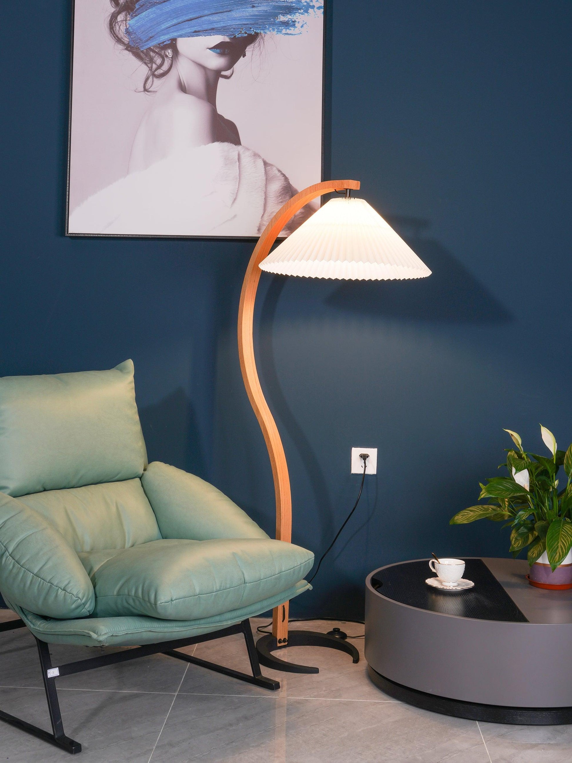Viaro Wood Floor Lamp-Neutral Decor