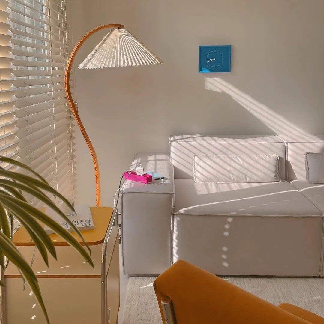 Viaro Wood Floor Lamp-Neutral Decor
