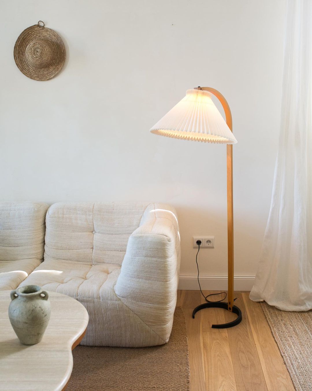 Viaro Wood Floor Lamp-Neutral Decor