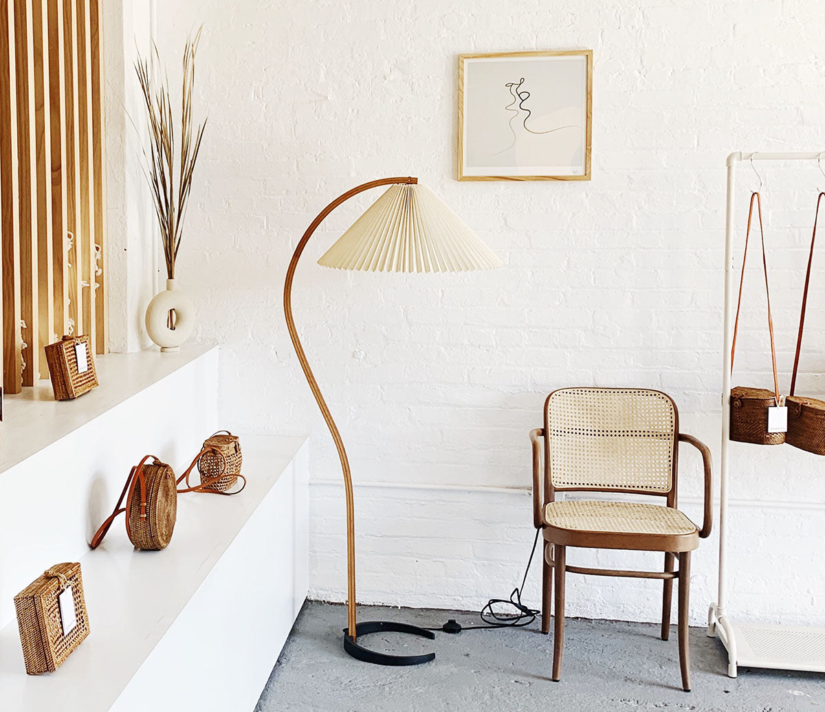 Viaro Wood Floor Lamp-Neutral Decor