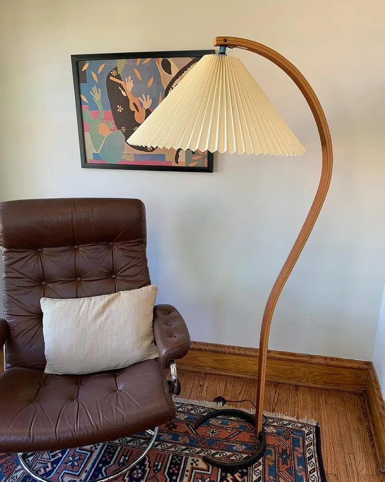 Viaro Wood Floor Lamp-Neutral Decor