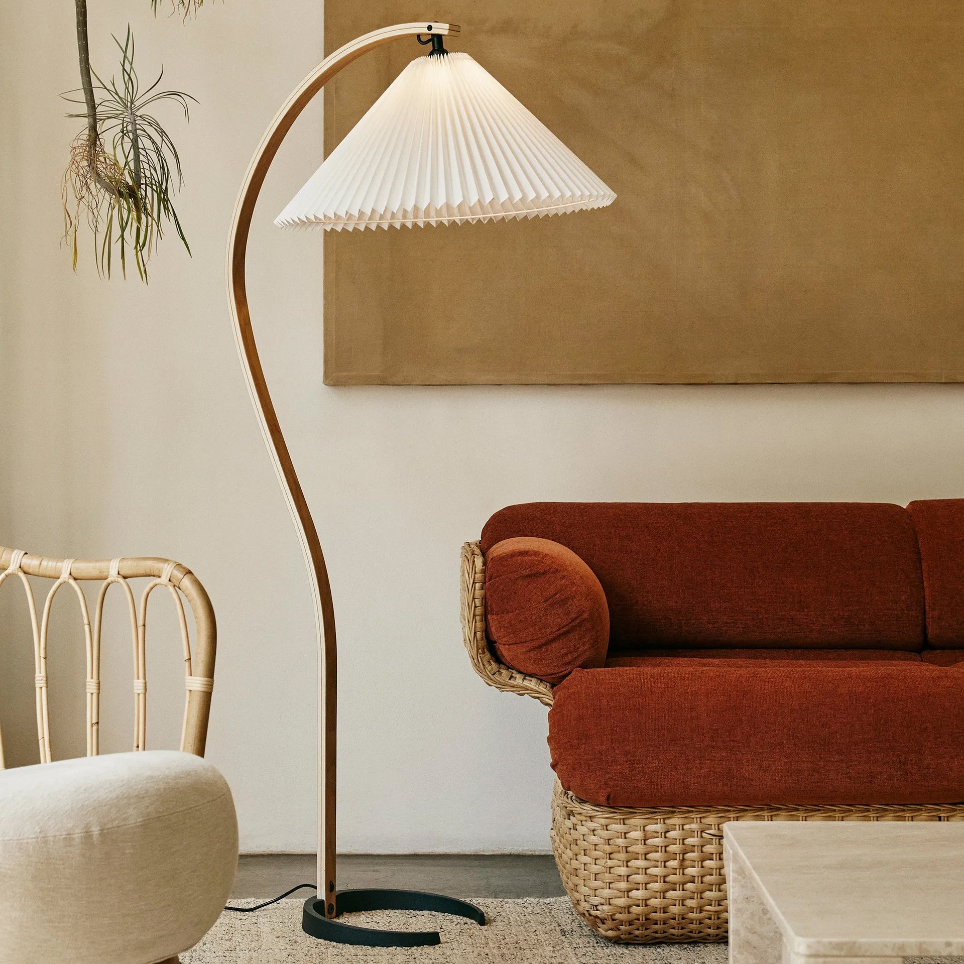 Viaro Wood Floor Lamp-Neutral Decor