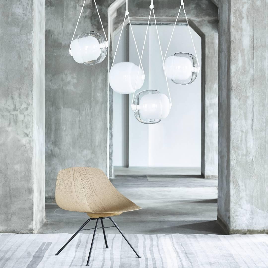 Ovexa Contemporary Glass Pendant Light-Neutral Decor