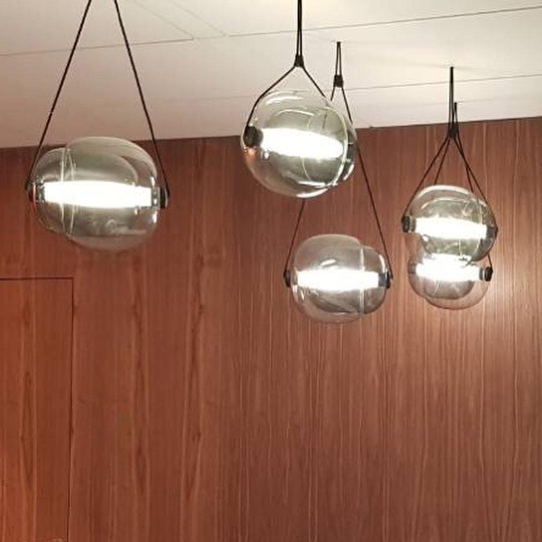 Ovexa Contemporary Glass Pendant Light-Neutral Decor