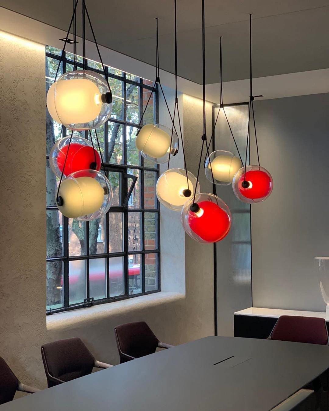Ovexa Contemporary Glass Pendant Light-Neutral Decor