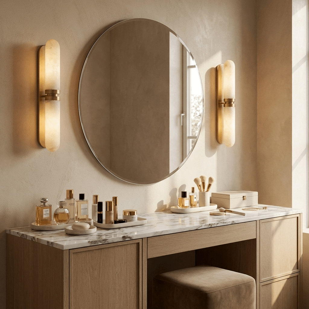 Capsula Alabaster Wall Sconce-Neutral Decor