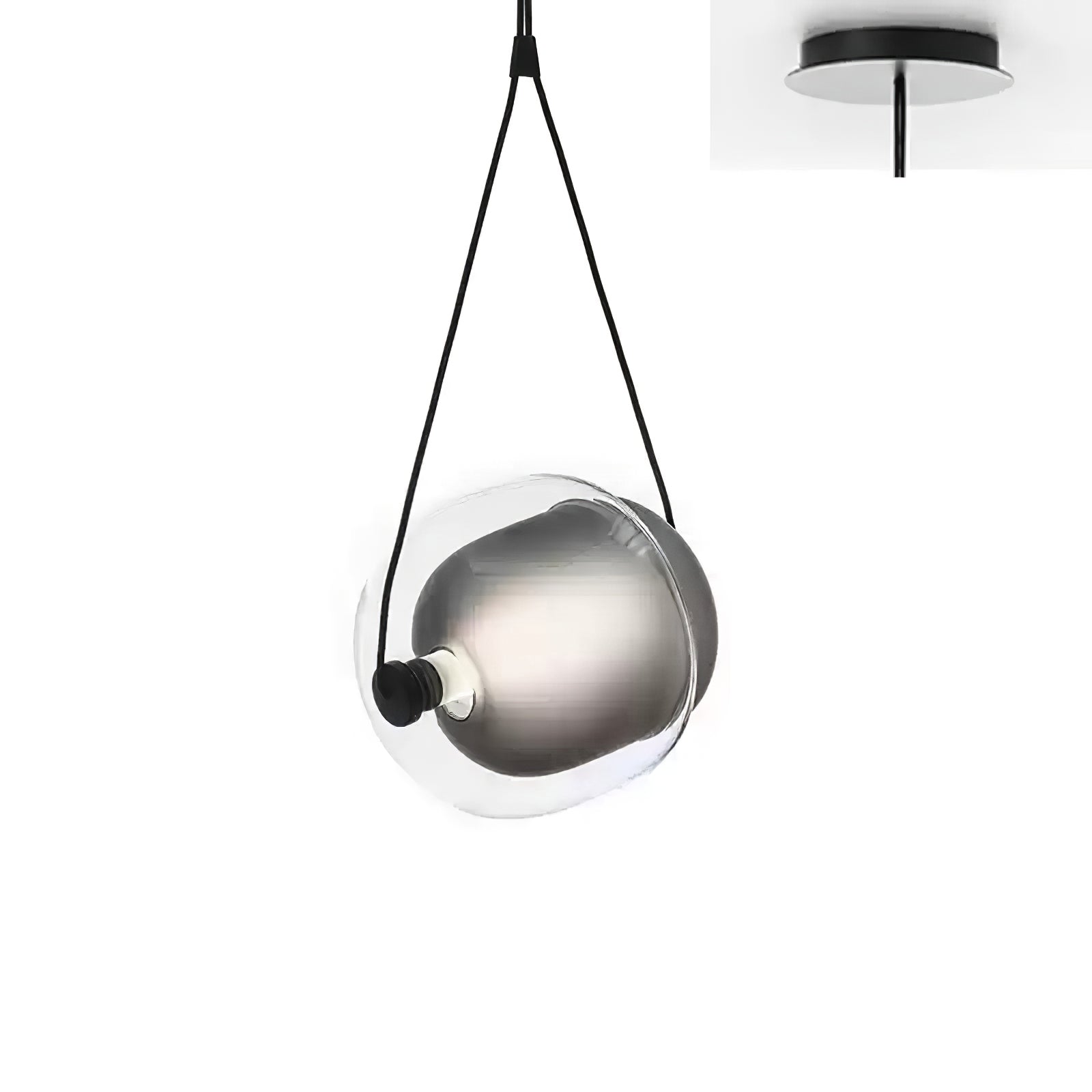 Ovexa Contemporary Glass Pendant Light-Neutral Decor