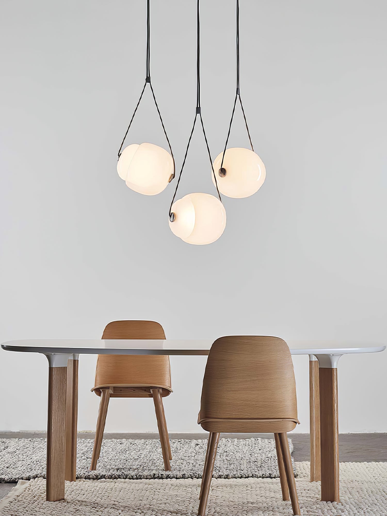 Ovexa Contemporary Glass Pendant Light-Neutral Decor