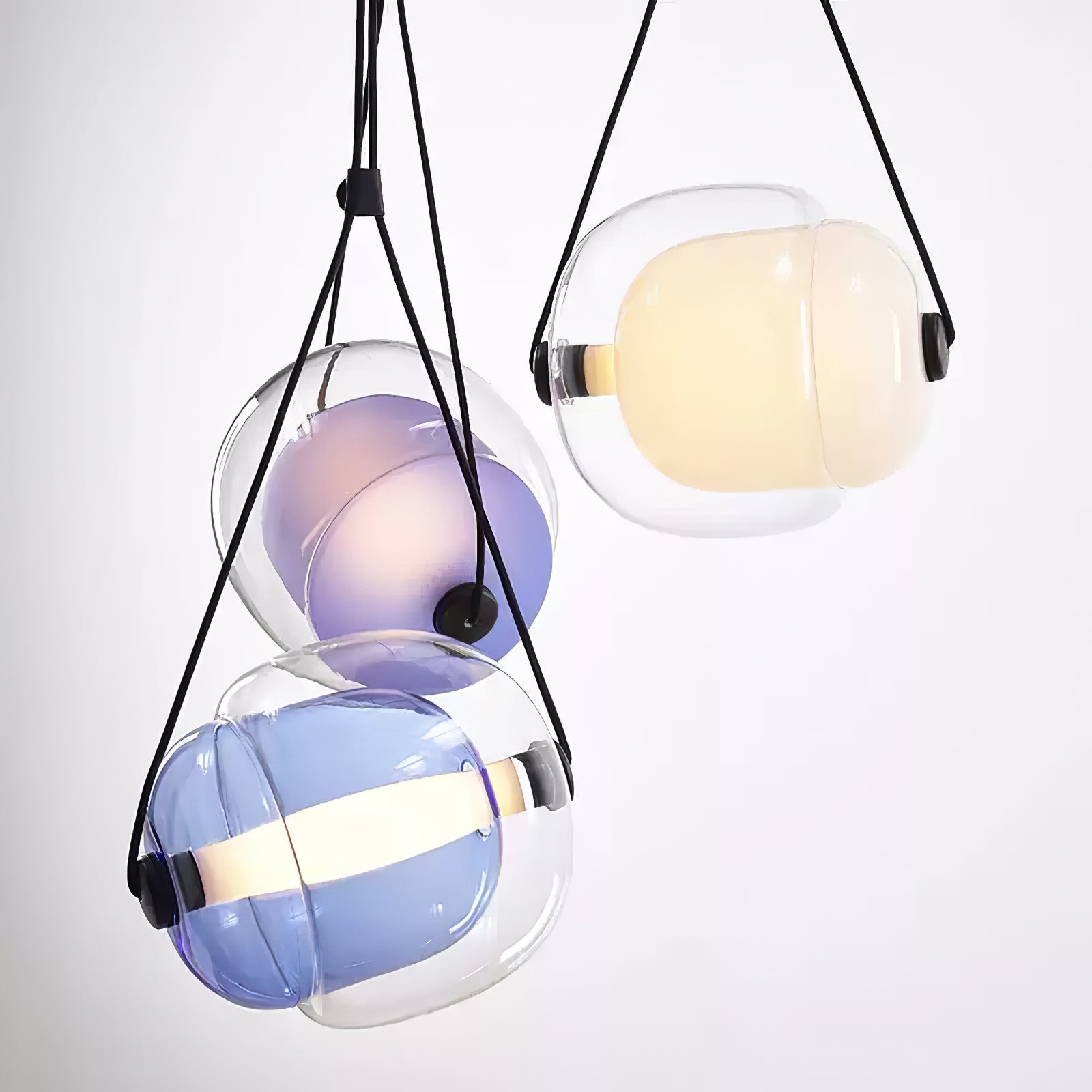 Ovexa Contemporary Glass Pendant Light-Neutral Decor