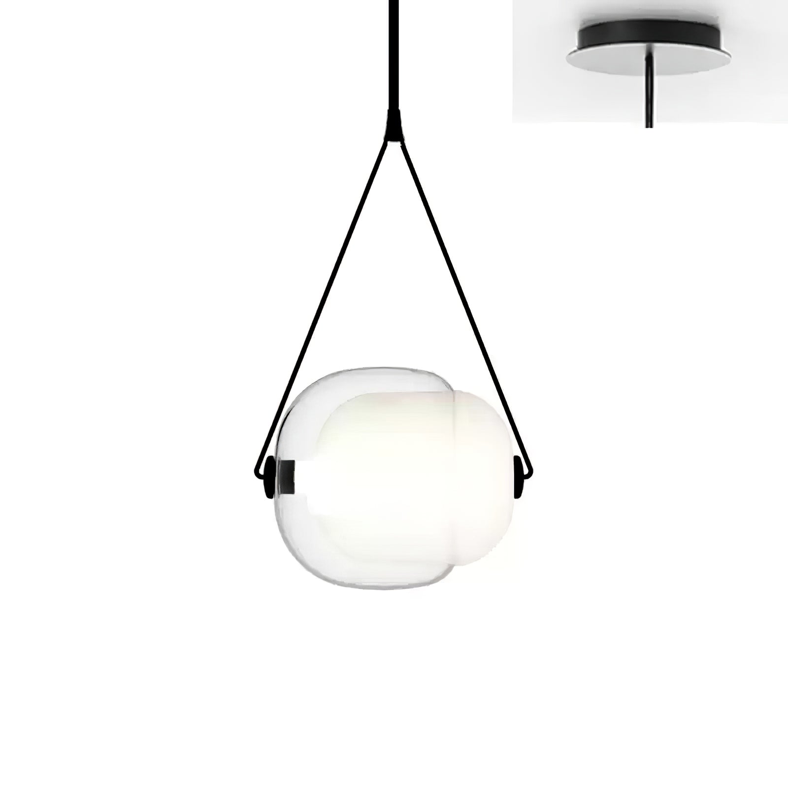 Ovexa Contemporary Glass Pendant Light-Neutral Decor
