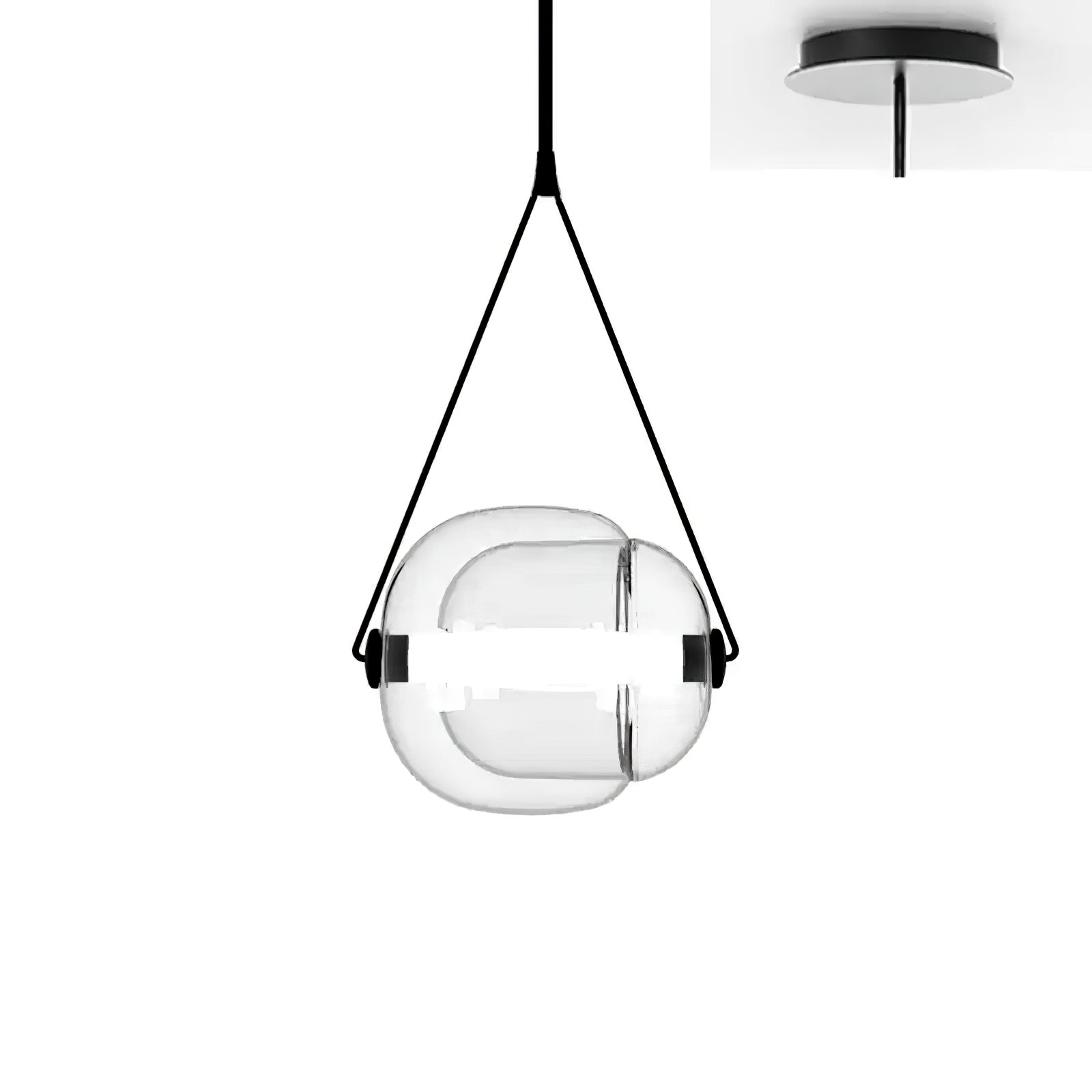 Ovexa Contemporary Glass Pendant Light-Neutral Decor