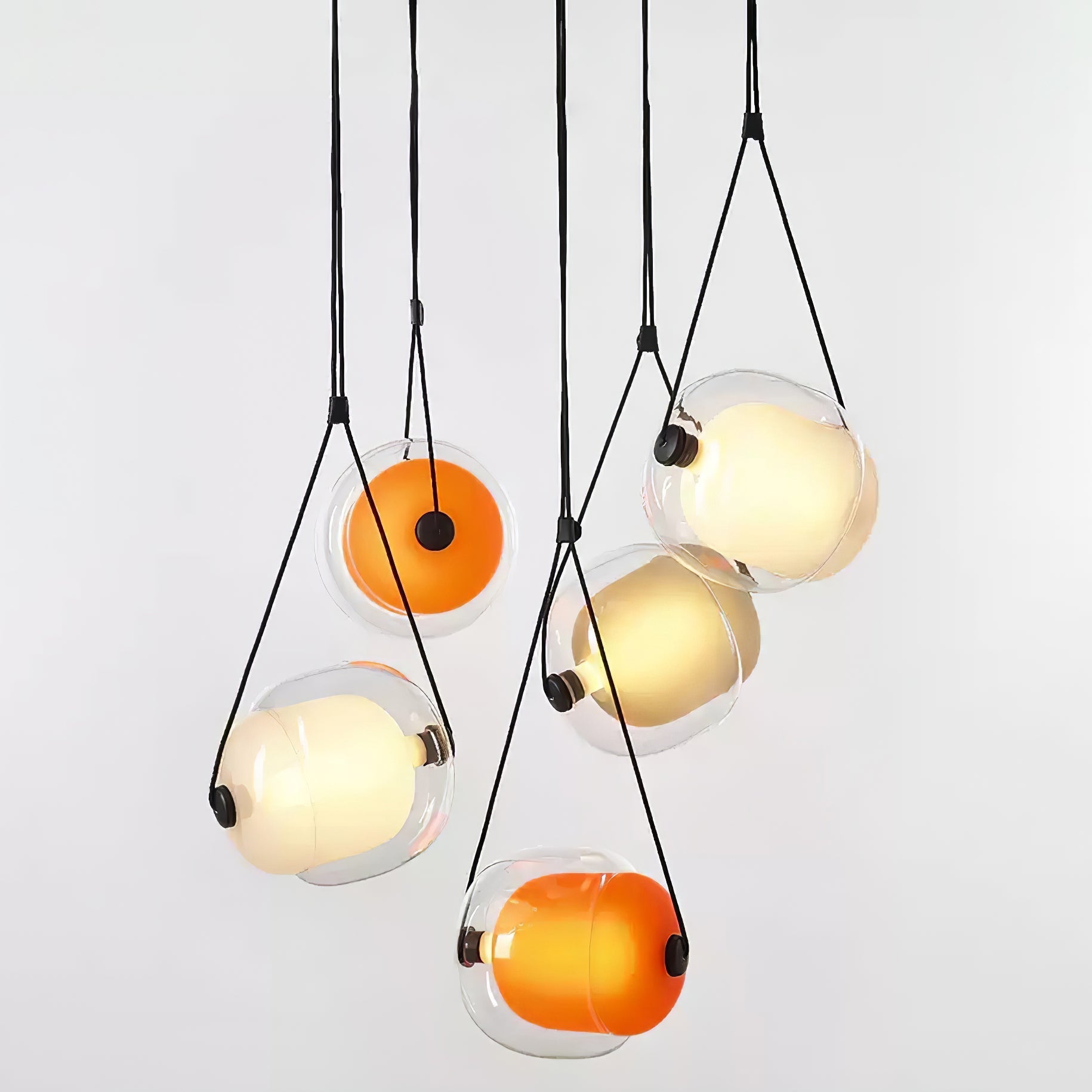 Ovexa Contemporary Glass Pendant Light-Neutral Decor