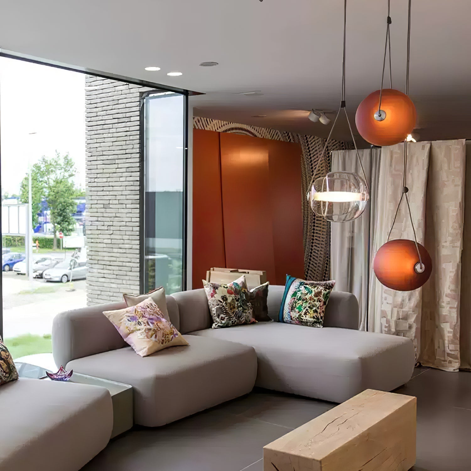 Ovexa Contemporary Glass Pendant Light-Neutral Decor