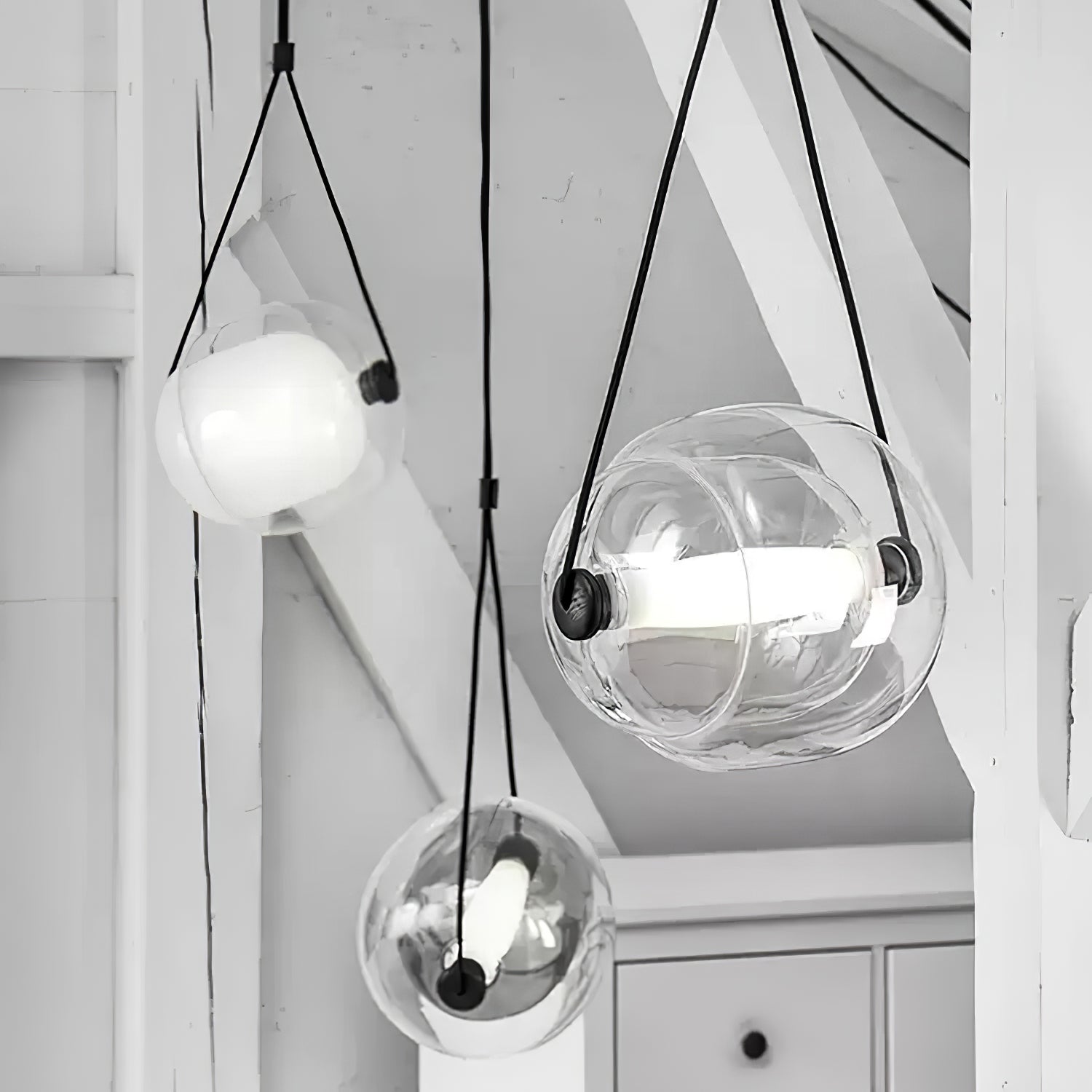 Ovexa Contemporary Glass Pendant Light-Neutral Decor