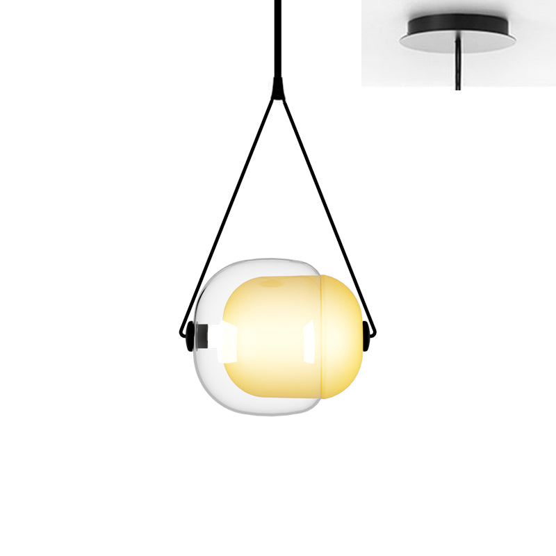 Ovexa Contemporary Glass Pendant Light-Neutral Decor