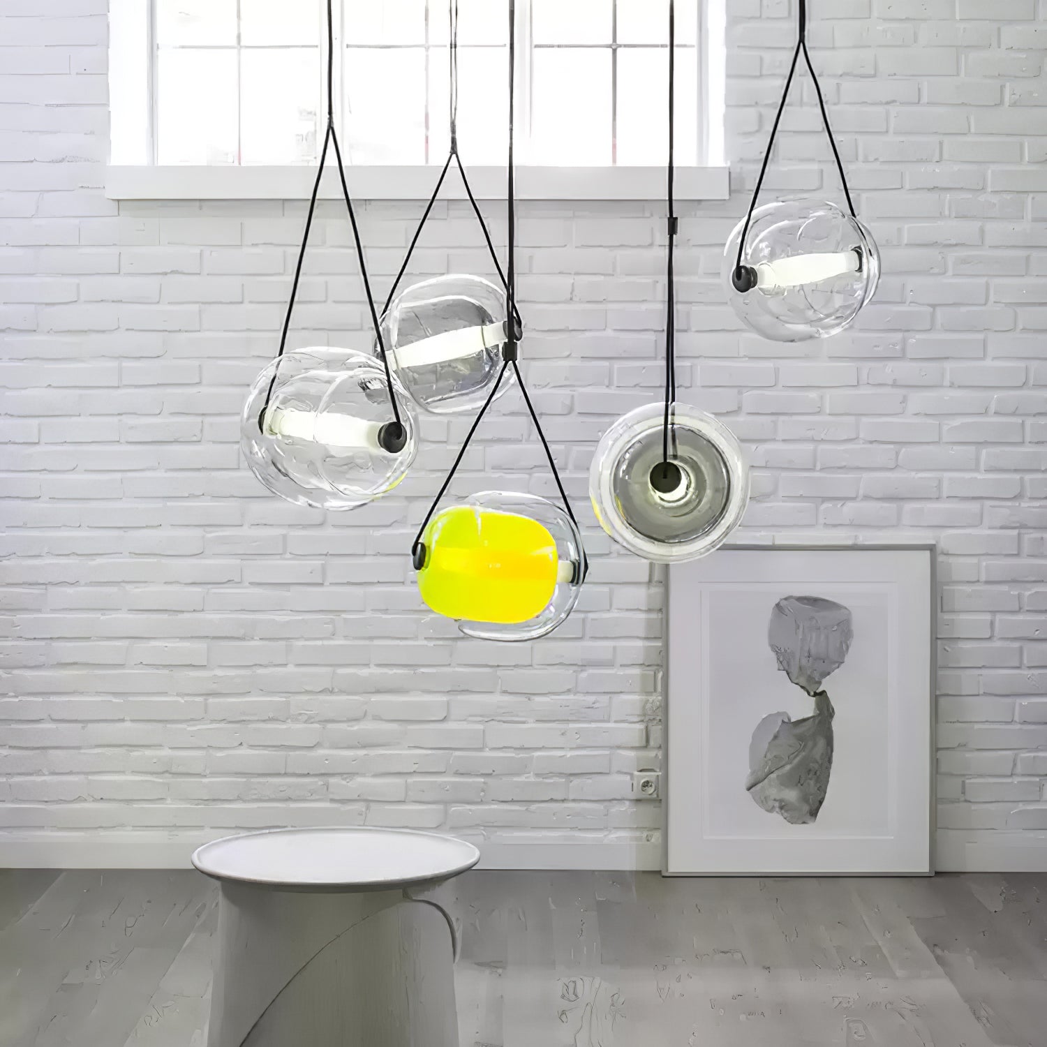 Ovexa Contemporary Glass Pendant Light-Neutral Decor