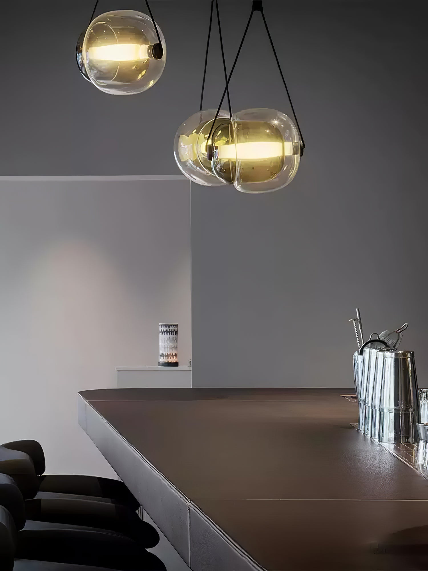 Ovexa Contemporary Glass Pendant Light-Neutral Decor