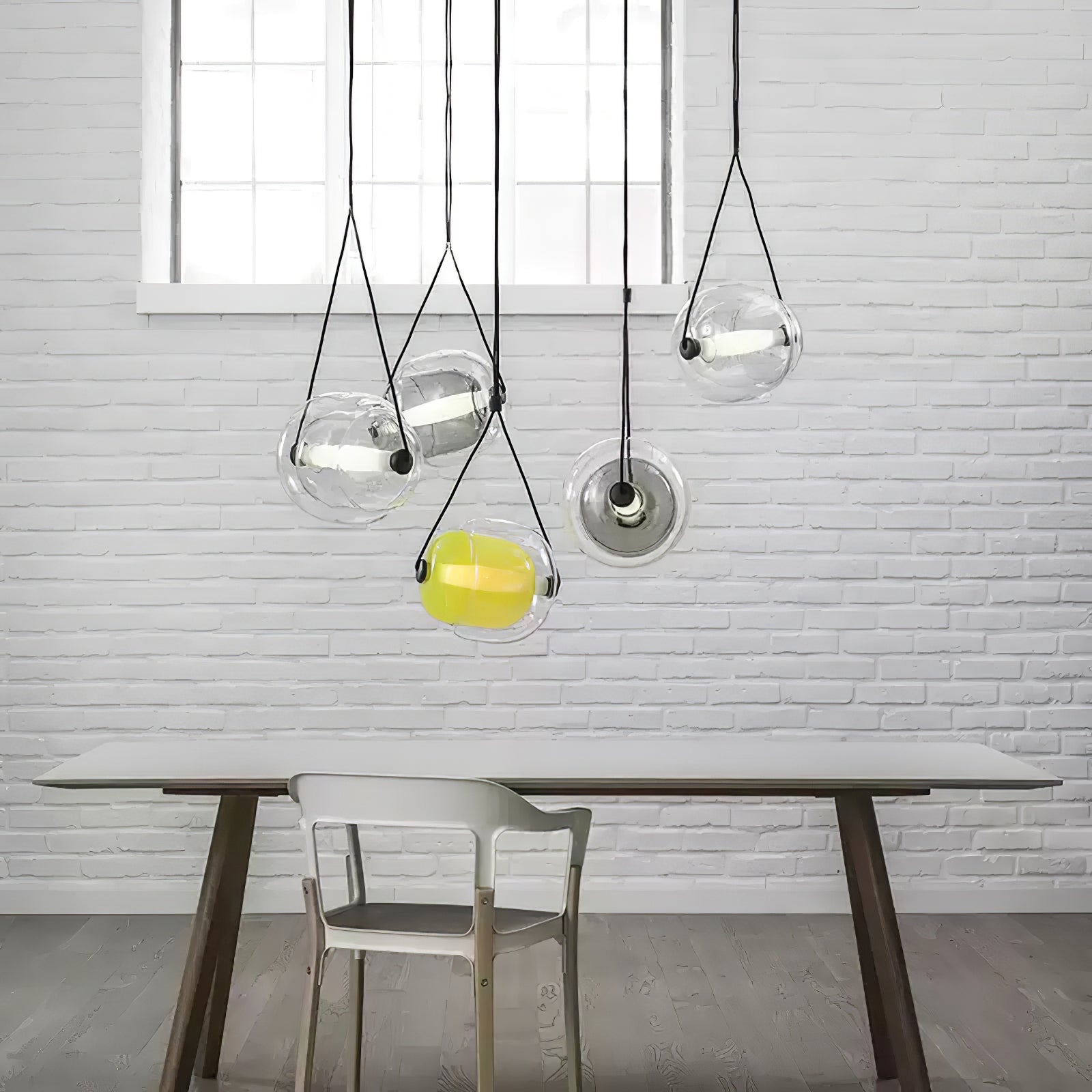 Ovexa Contemporary Glass Pendant Light-Neutral Decor