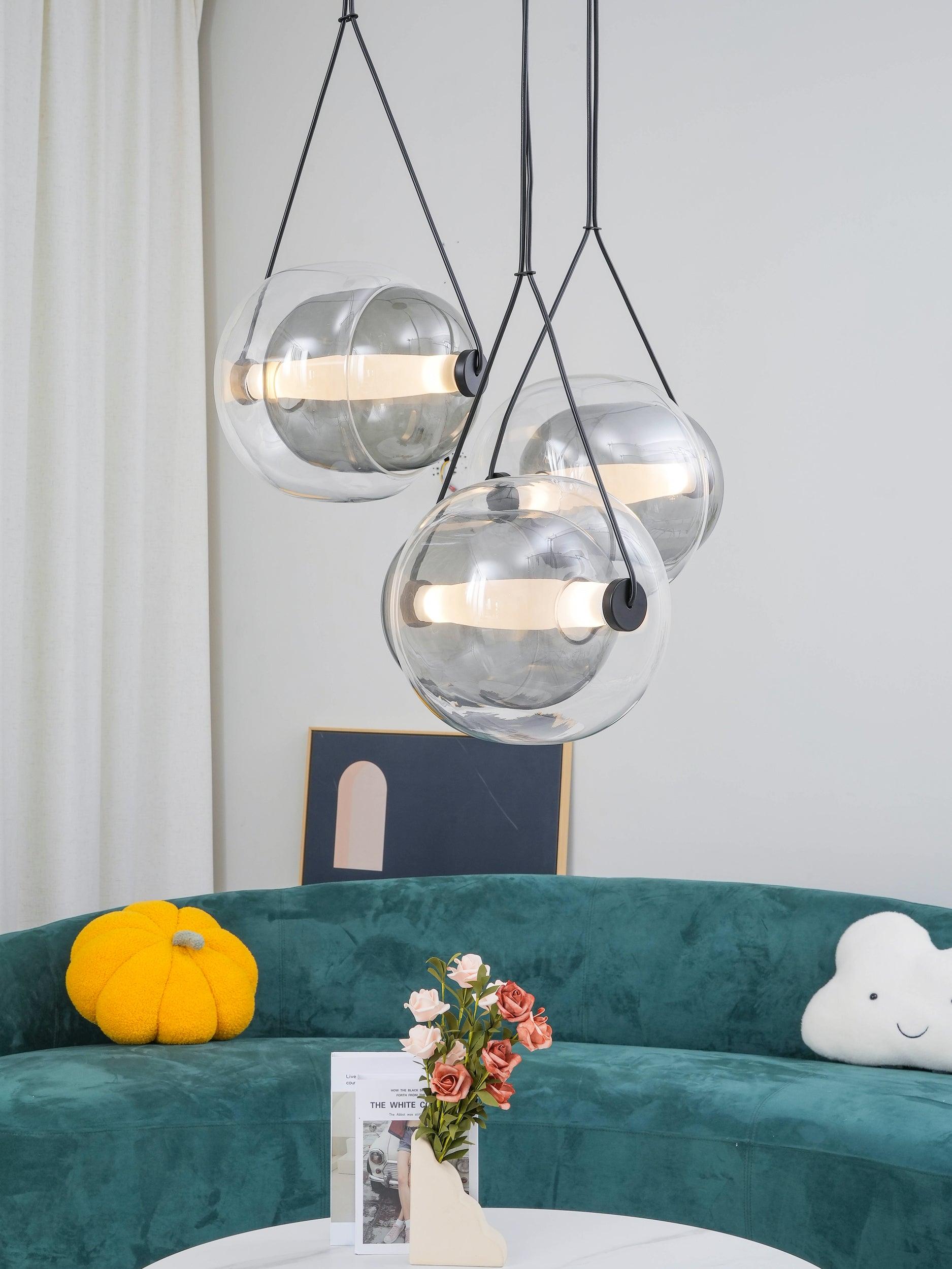 Ovexa Contemporary Glass Pendant Light-Neutral Decor