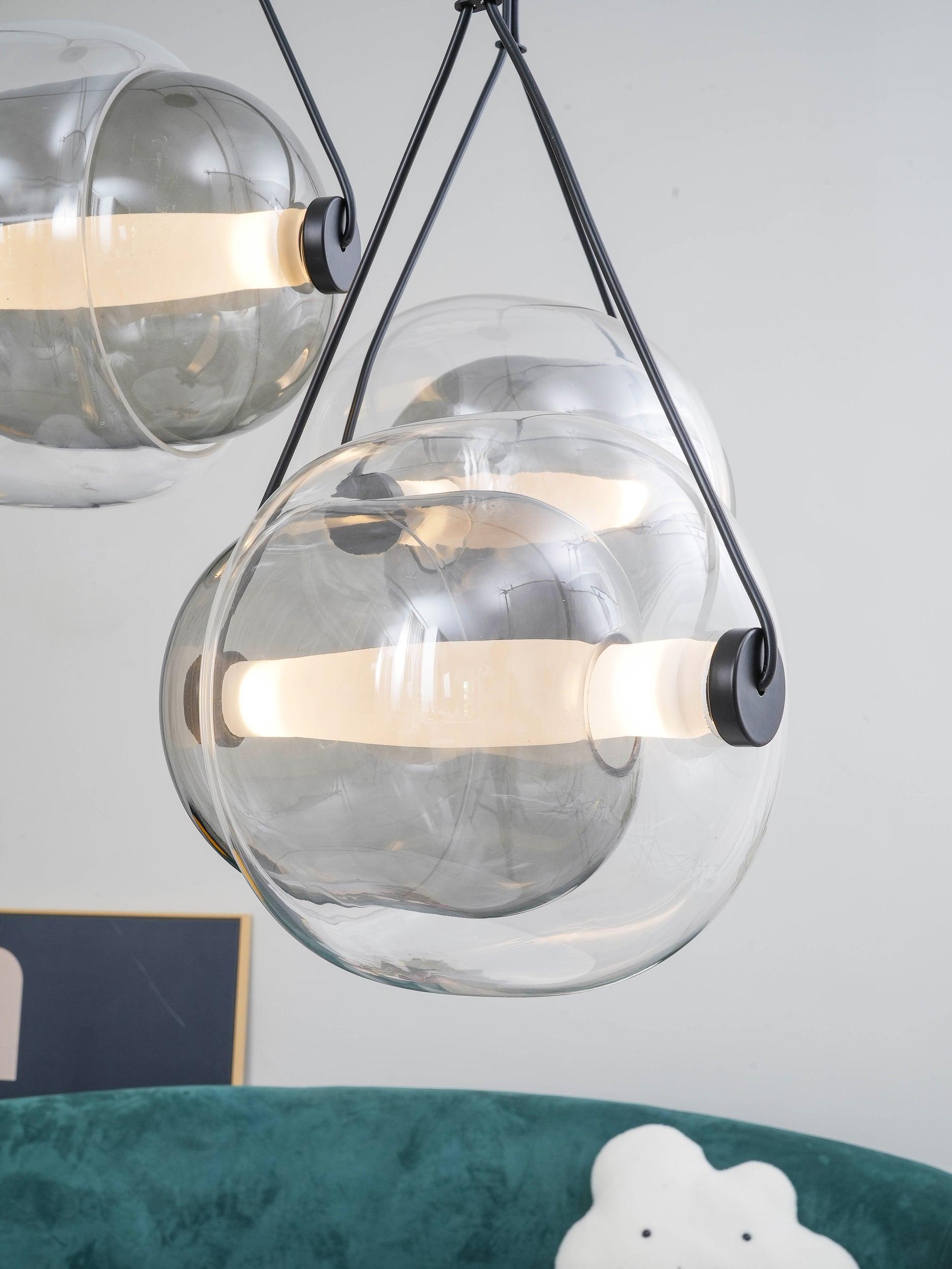 Ovexa Contemporary Glass Pendant Light-Neutral Decor