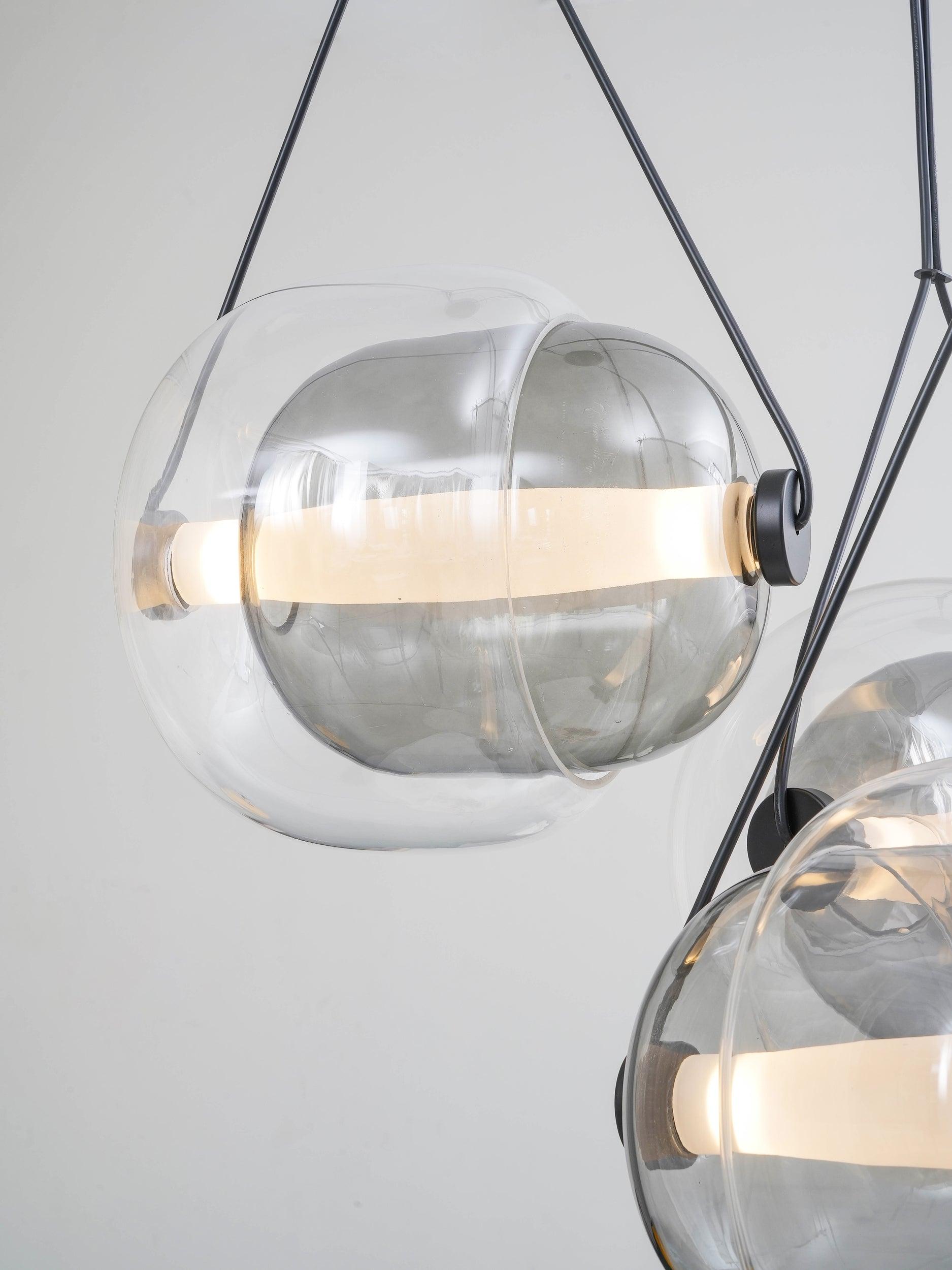 Ovexa Contemporary Glass Pendant Light-Neutral Decor