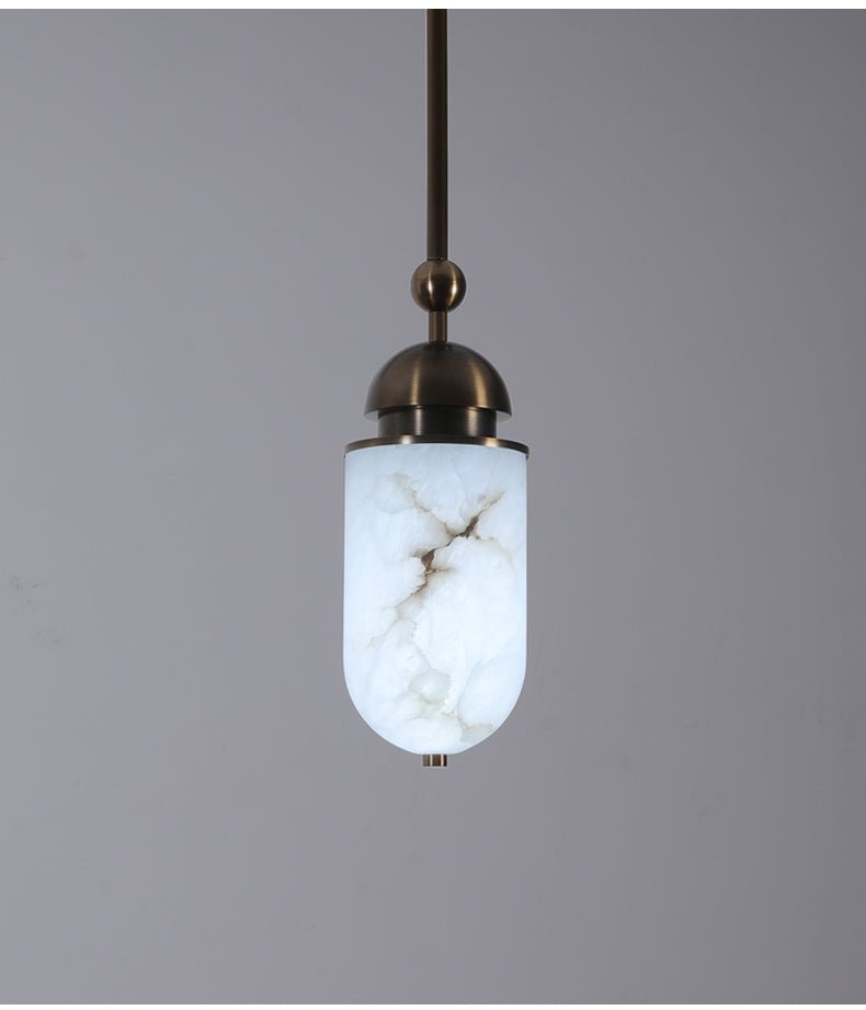 Capsule Alabaster Pendant Lamp-Neutral Decor