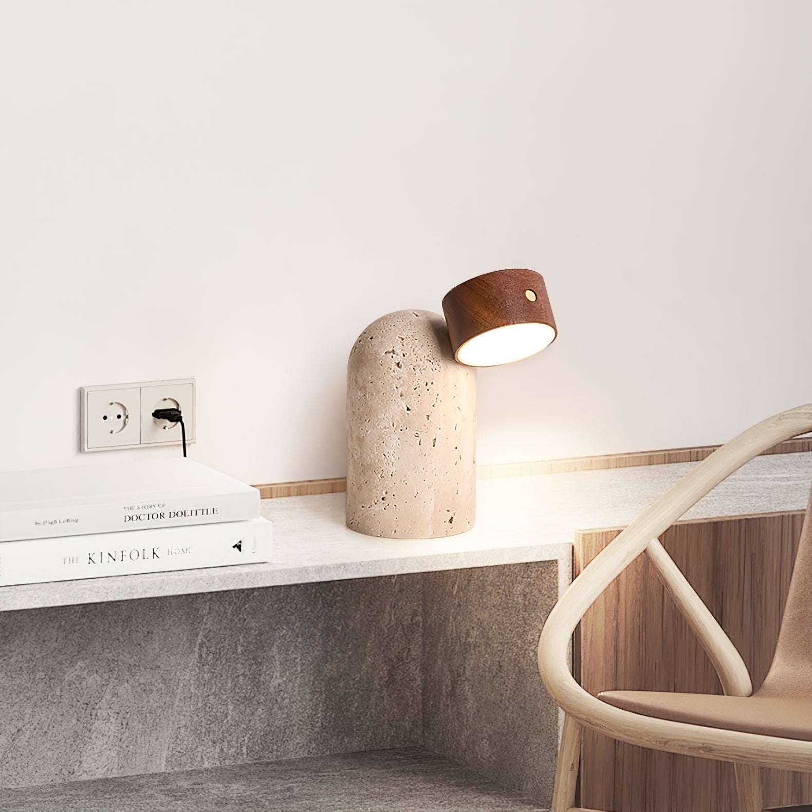 Yorvik Stone Table Lamp-Neutral Decor