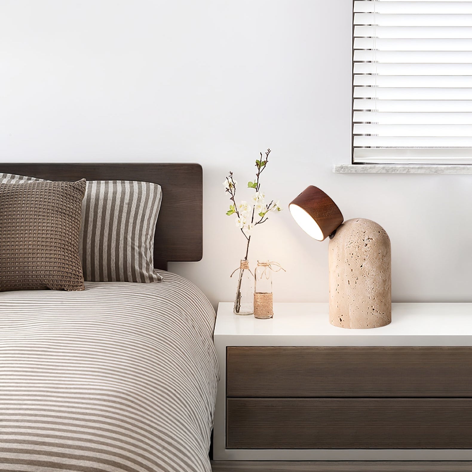 Yorvik Stone Table Lamp-Neutral Decor