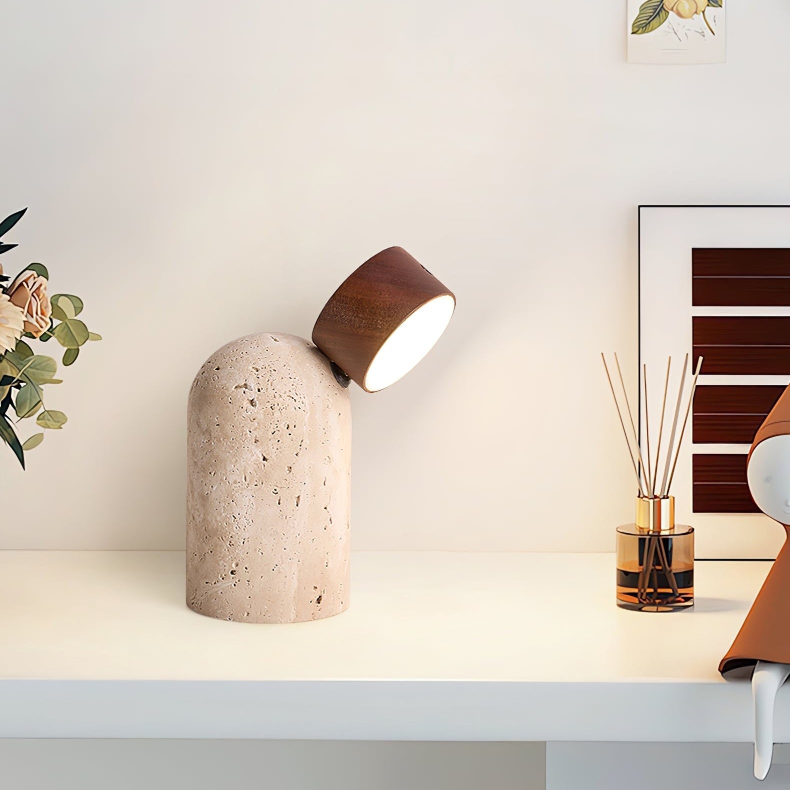 Yorvik Stone Table Lamp-Neutral Decor