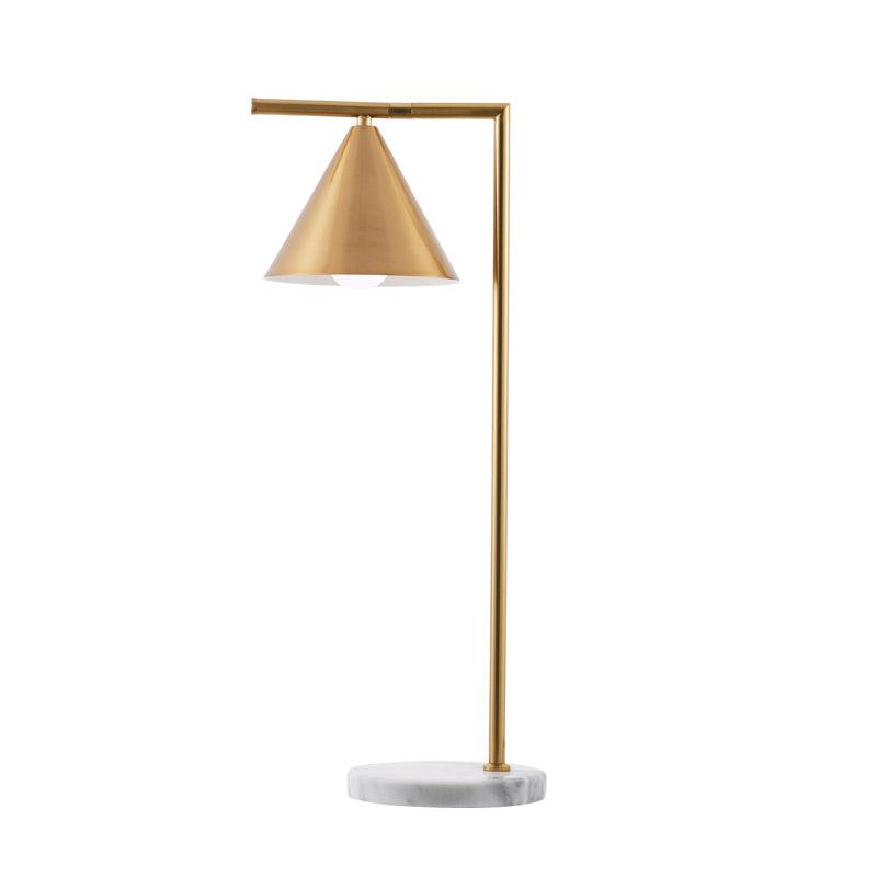 Glowen Marble Industrial Table Lamp-Neutral Decor
