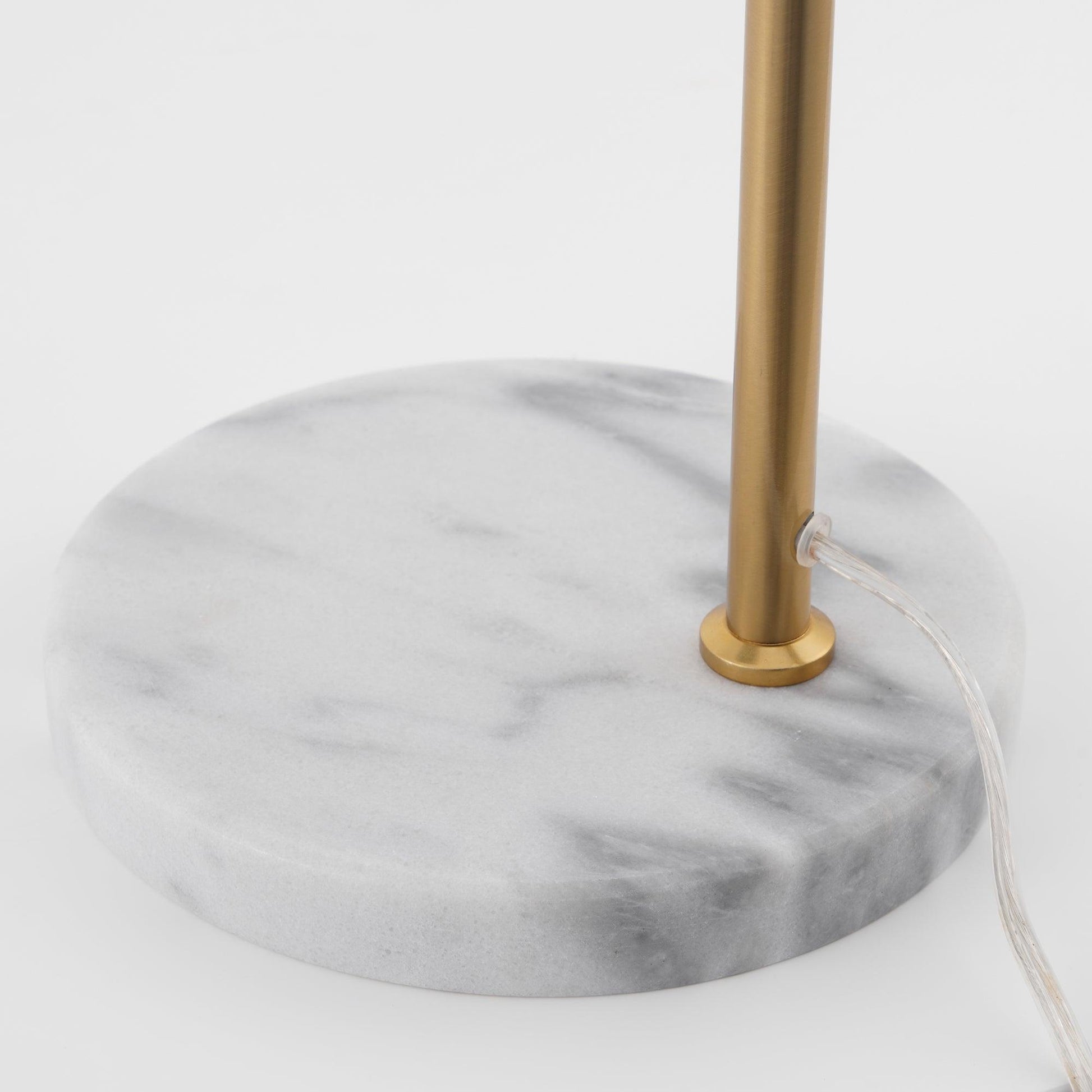 Glowen Marble Industrial Table Lamp-Neutral Decor