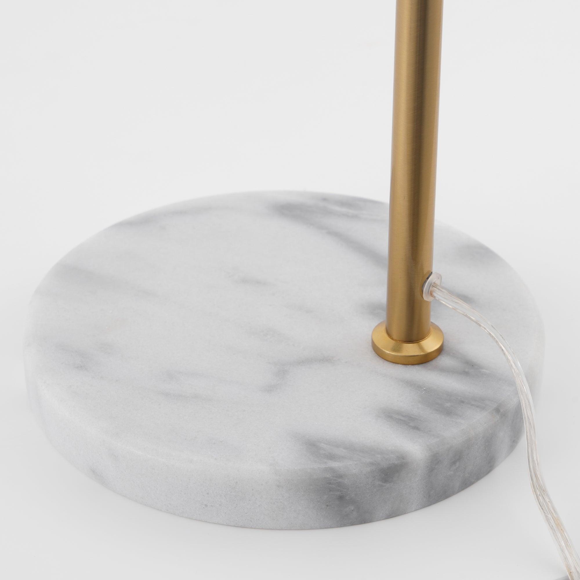 Glowen Marble Industrial Table Lamp-Neutral Decor