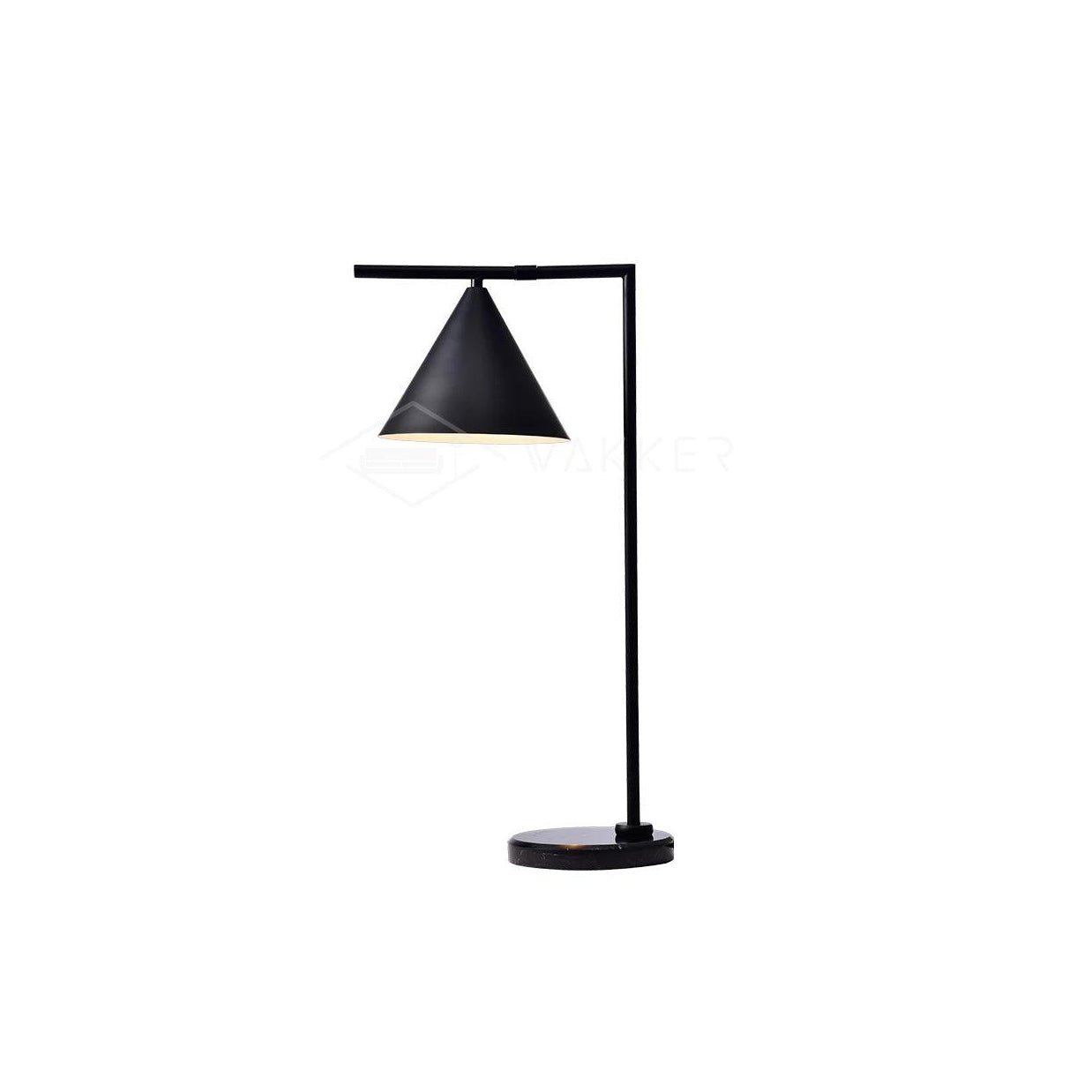 Glowen Marble Industrial Table Lamp-Neutral Decor