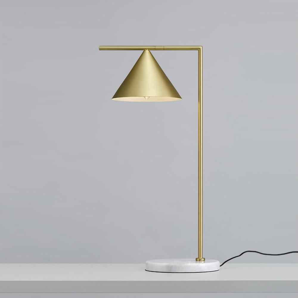 Glowen Marble Industrial Table Lamp-Neutral Decor