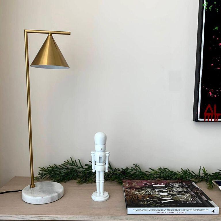 Glowen Marble Industrial Table Lamp-Neutral Decor