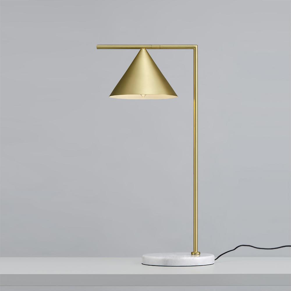 Glowen Marble Industrial Table Lamp-Neutral Decor